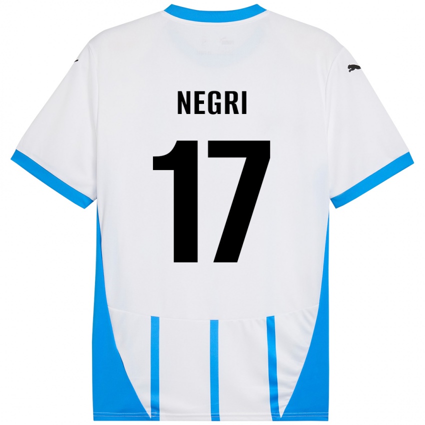 Niño Camiseta Gabriele Negri #17 Blanco Azul 2ª Equipación 2024/25 La Camisa Argentina