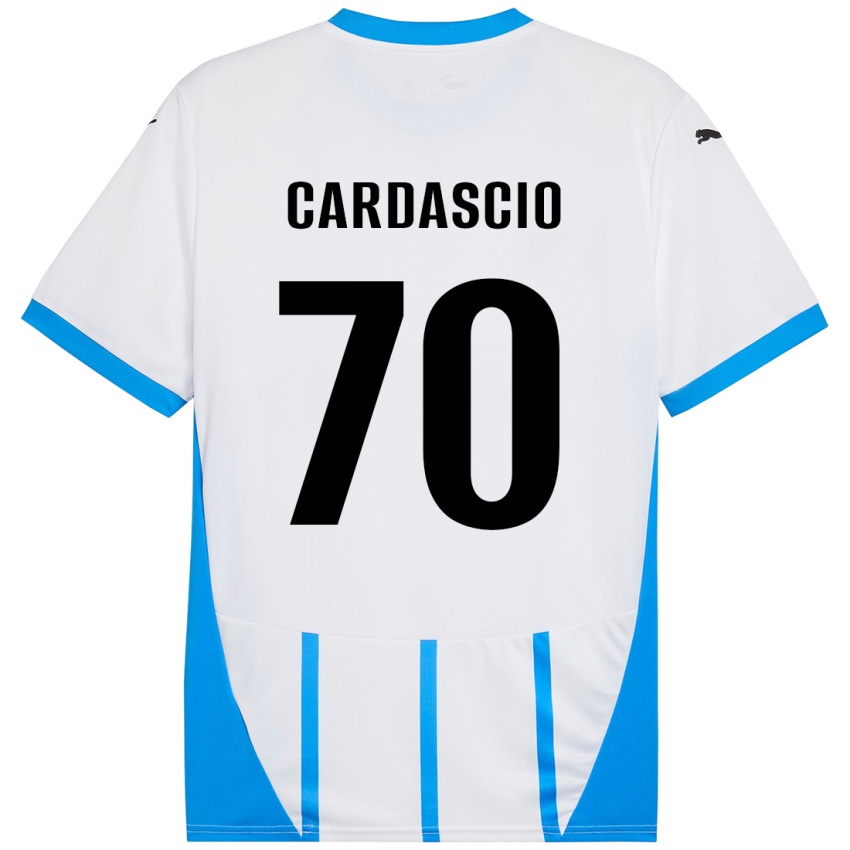 Niño Camiseta Alessandro Cardascio #70 Blanco Azul 2ª Equipación 2024/25 La Camisa Argentina