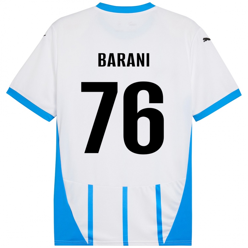 Niño Camiseta Luca Barani #76 Blanco Azul 2ª Equipación 2024/25 La Camisa Argentina