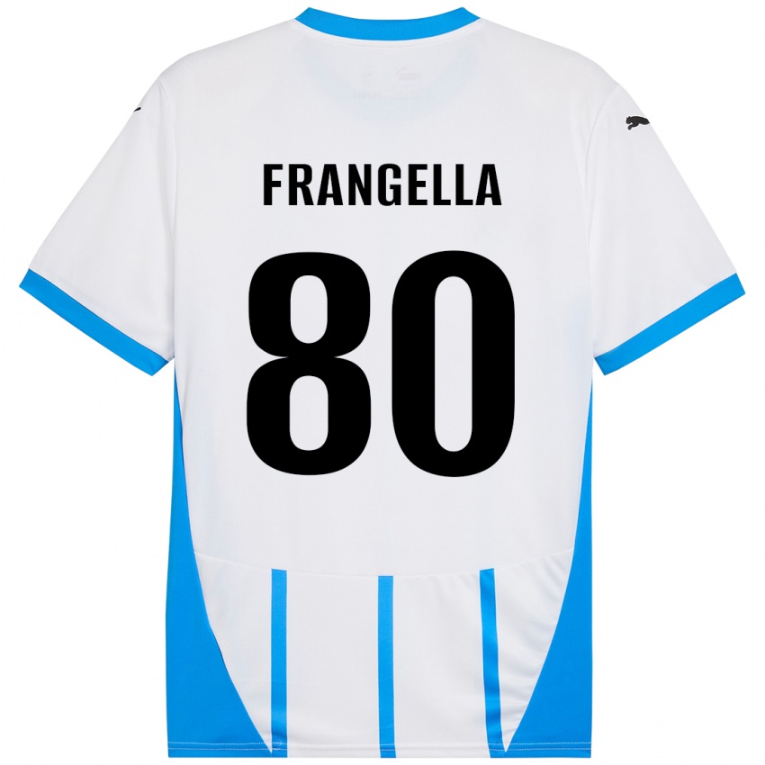 Niño Camiseta Christian Frangella #80 Blanco Azul 2ª Equipación 2024/25 La Camisa Argentina