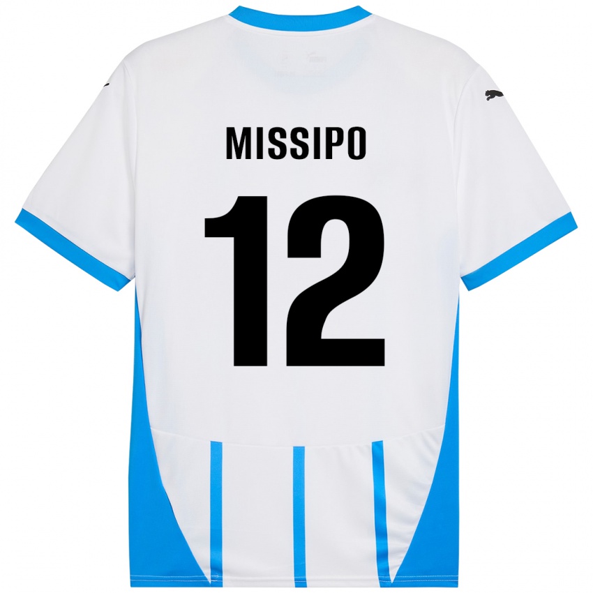 Niño Camiseta Kassandra Missipo #12 Blanco Azul 2ª Equipación 2024/25 La Camisa Argentina