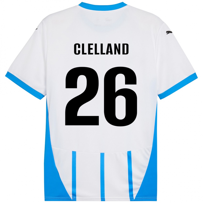 Niño Camiseta Lana Clelland #26 Blanco Azul 2ª Equipación 2024/25 La Camisa Argentina