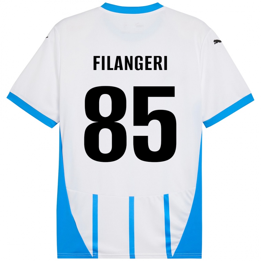 Niño Camiseta Maria Luisa Filangeri #85 Blanco Azul 2ª Equipación 2024/25 La Camisa Argentina