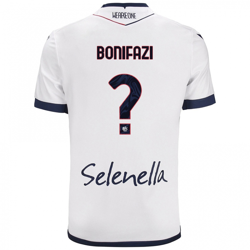 Niño Camiseta Kevin Bonifazi #0 Blanco Azul Real 2ª Equipación 2024/25 La Camisa Argentina