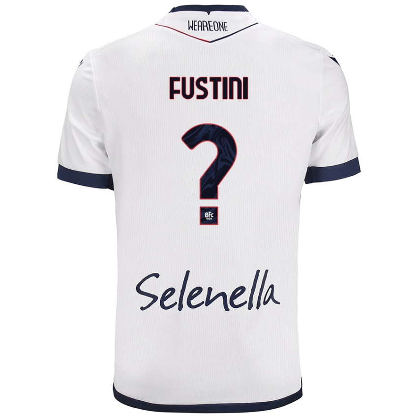 Niño Camiseta Kevin Fustini #0 Blanco Azul Real 2ª Equipación 2024/25 La Camisa Argentina