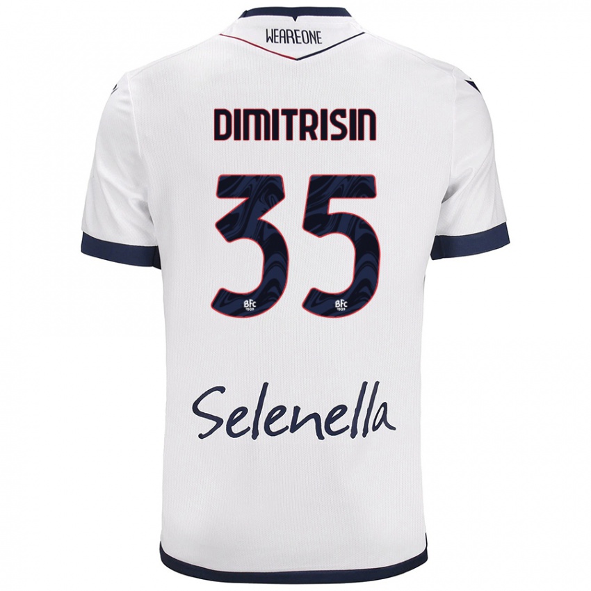 Niño Camiseta Danila Dimitrișin #35 Blanco Azul Real 2ª Equipación 2024/25 La Camisa Argentina