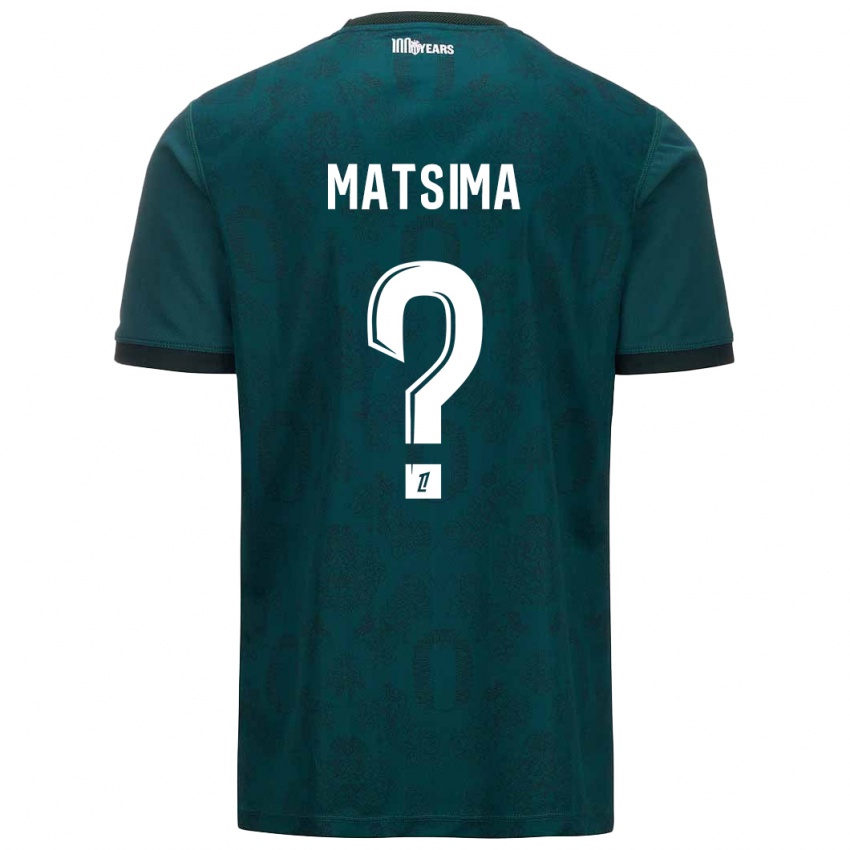 Niño Camiseta Chrislain Matsima #0 Verde Oscuro 2ª Equipación 2024/25 La Camisa Argentina