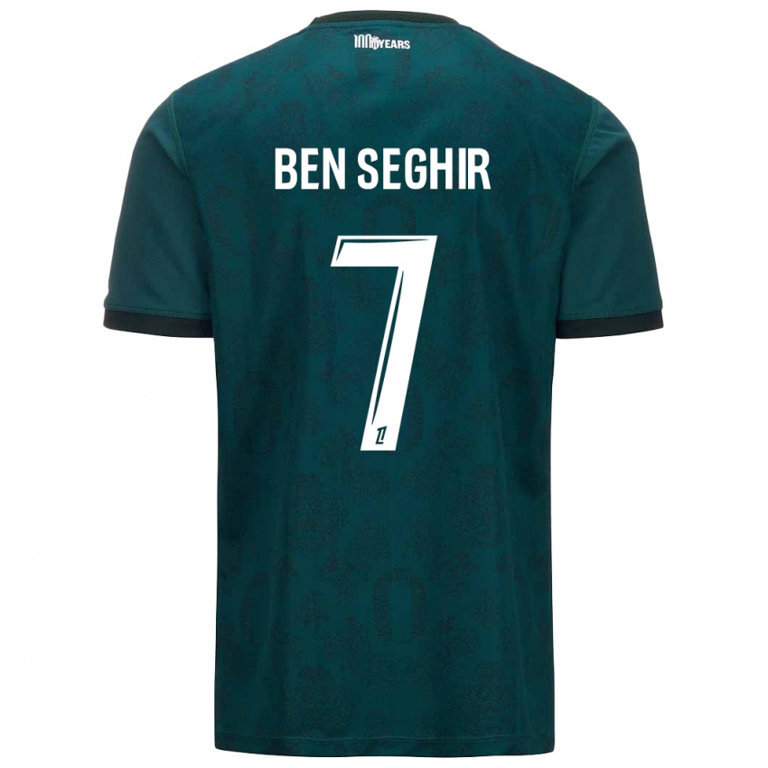 Niño Camiseta Eliesse Ben Seghir #7 Verde Oscuro 2ª Equipación 2024/25 La Camisa Argentina