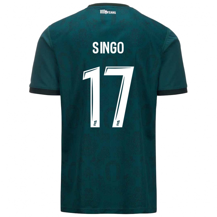 Niño Camiseta Wilfried Singo #17 Verde Oscuro 2ª Equipación 2024/25 La Camisa Argentina