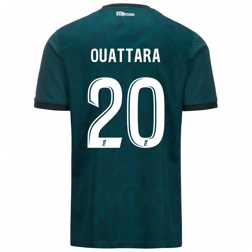 Niño Camiseta Kassoum Ouattara #20 Verde Oscuro 2ª Equipación 2024/25 La Camisa Argentina