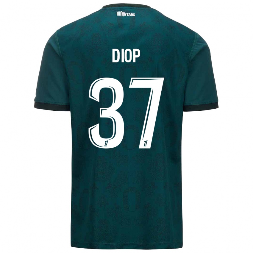 Niño Camiseta Edan Diop #37 Verde Oscuro 2ª Equipación 2024/25 La Camisa Argentina