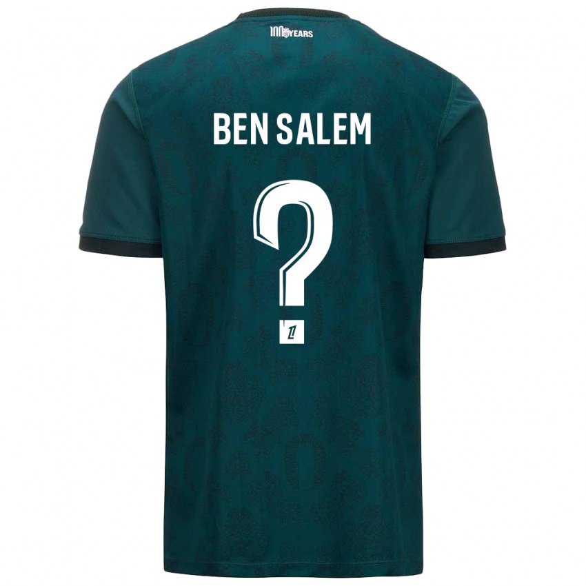 Niño Camiseta Oualid Ben Salem #0 Verde Oscuro 2ª Equipación 2024/25 La Camisa Argentina