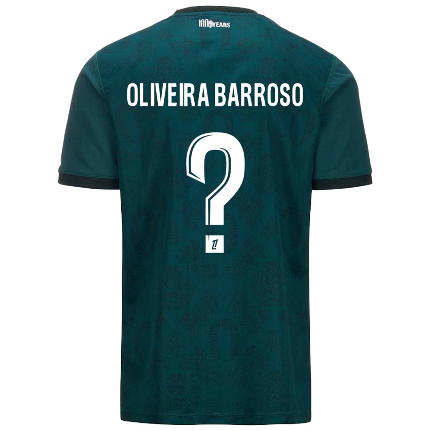 Niño Camiseta Mickael Oliveira Barroso #0 Verde Oscuro 2ª Equipación 2024/25 La Camisa Argentina