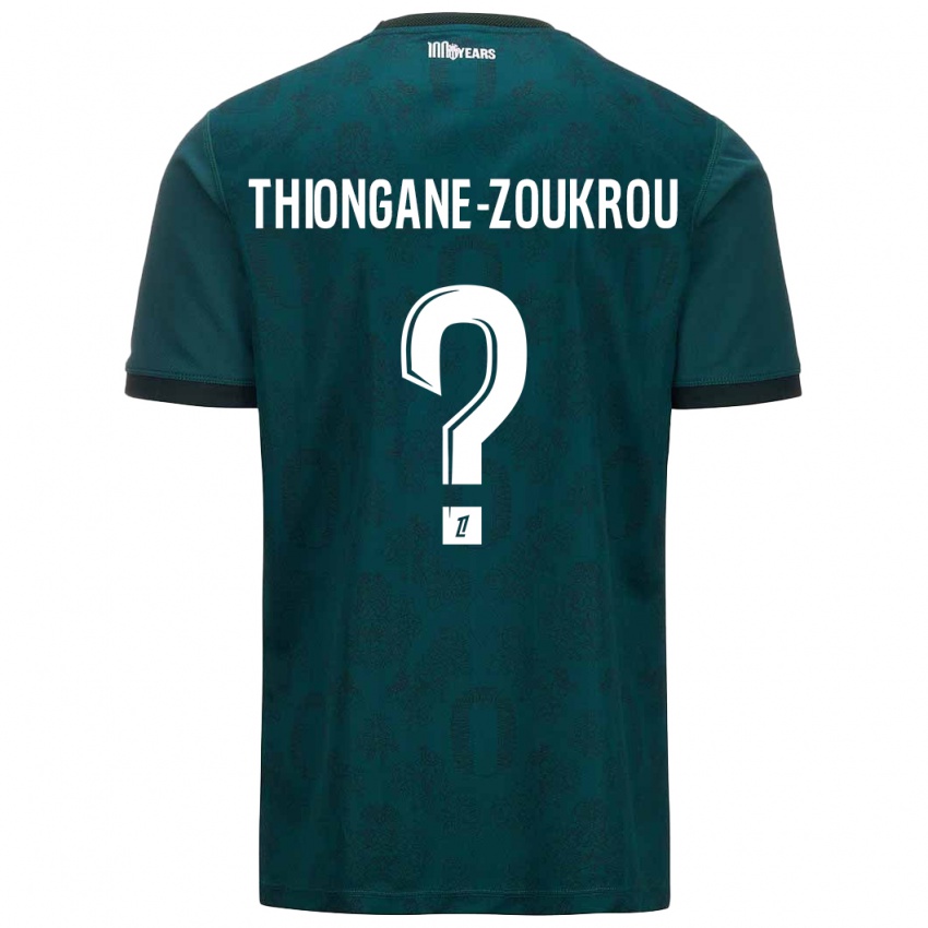 Niño Camiseta Ackah-Tidiane Thiongane-Zoukrou #0 Verde Oscuro 2ª Equipación 2024/25 La Camisa Argentina