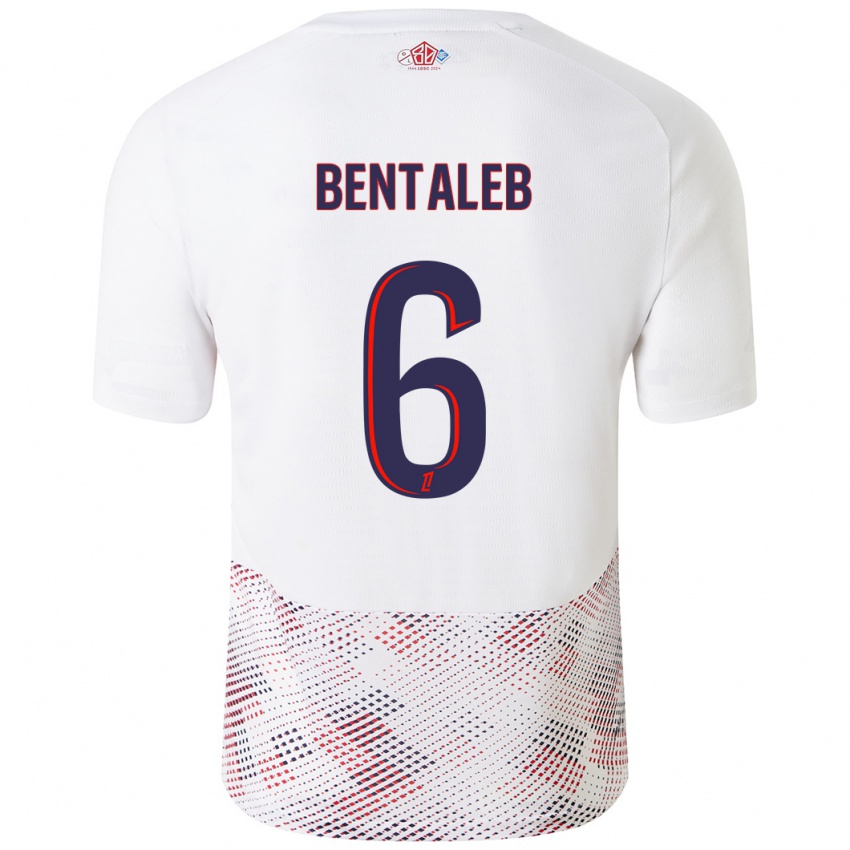 Niño Camiseta Nabil Bentaleb #6 Blanco Azul Real 2ª Equipación 2024/25 La Camisa Argentina