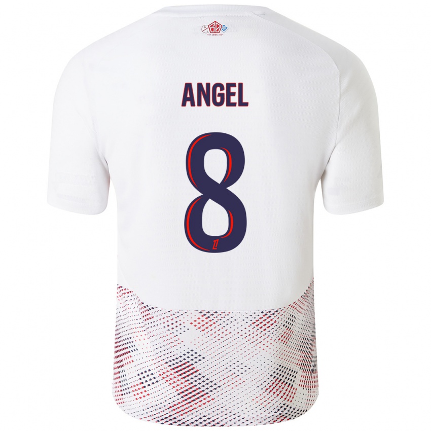 Niño Camiseta Angel Gomes #8 Blanco Azul Real 2ª Equipación 2024/25 La Camisa Argentina