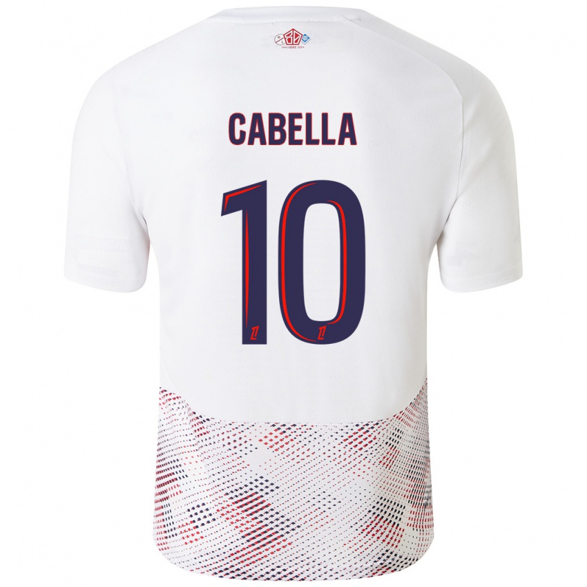 Niño Camiseta Rémy Cabella #10 Blanco Azul Real 2ª Equipación 2024/25 La Camisa Argentina