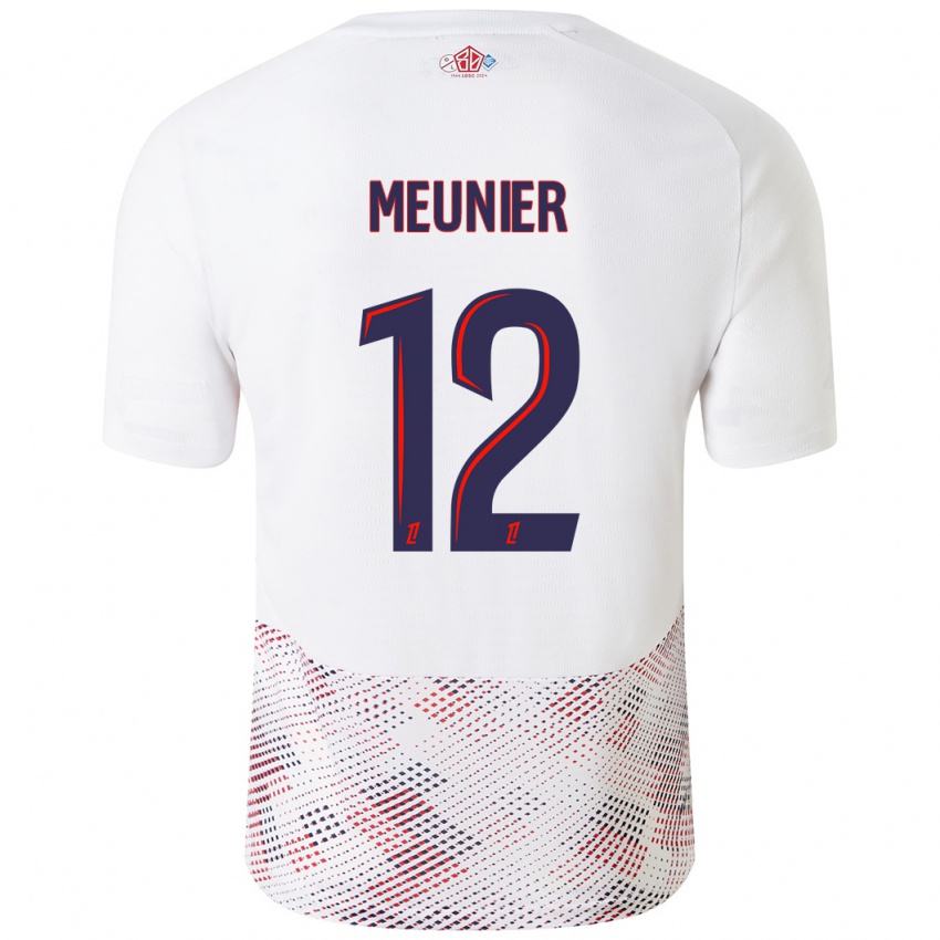 Niño Camiseta Thomas Meunier #12 Blanco Azul Real 2ª Equipación 2024/25 La Camisa Argentina