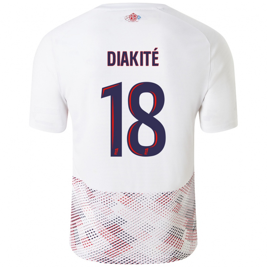 Niño Camiseta Bafodé Diakité #18 Blanco Azul Real 2ª Equipación 2024/25 La Camisa Argentina