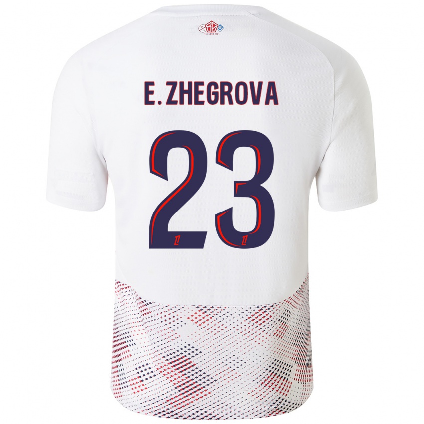 Niño Camiseta Edon Zhegrova #23 Blanco Azul Real 2ª Equipación 2024/25 La Camisa Argentina