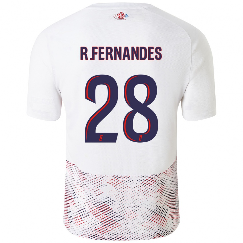 Niño Camiseta Rafael Fernandes #28 Blanco Azul Real 2ª Equipación 2024/25 La Camisa Argentina