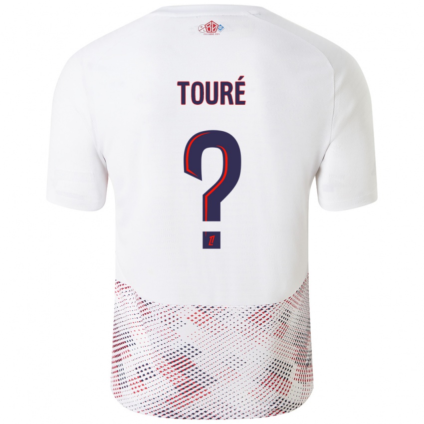 Niño Camiseta Ousmane Touré #0 Blanco Azul Real 2ª Equipación 2024/25 La Camisa Argentina