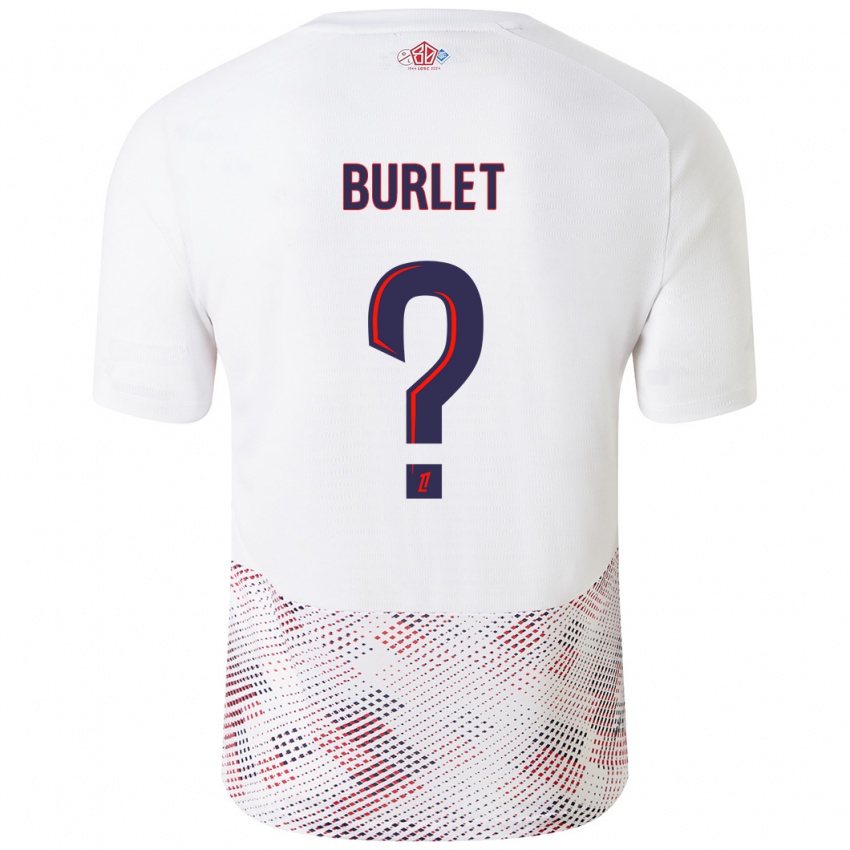 Niño Camiseta Vincent Burlet #0 Blanco Azul Real 2ª Equipación 2024/25 La Camisa Argentina