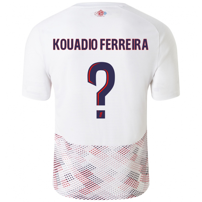 Niño Camiseta Wilfrid Kouadio Ferreira #0 Blanco Azul Real 2ª Equipación 2024/25 La Camisa Argentina