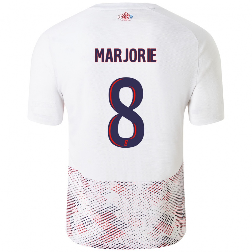 Niño Camiseta Marjorie #8 Blanco Azul Real 2ª Equipación 2024/25 La Camisa Argentina