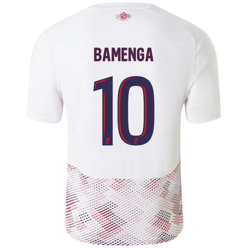 Niño Camiseta Naomie Bamenga #10 Blanco Azul Real 2ª Equipación 2024/25 La Camisa Argentina