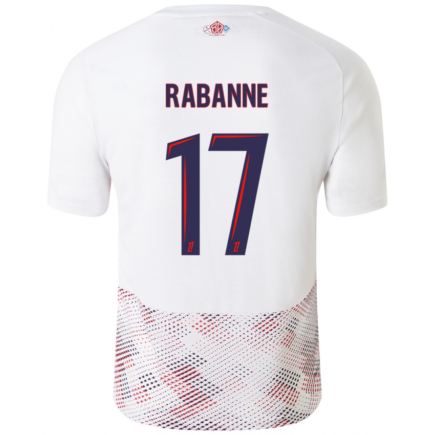 Niño Camiseta Julie Rabanne #17 Blanco Azul Real 2ª Equipación 2024/25 La Camisa Argentina