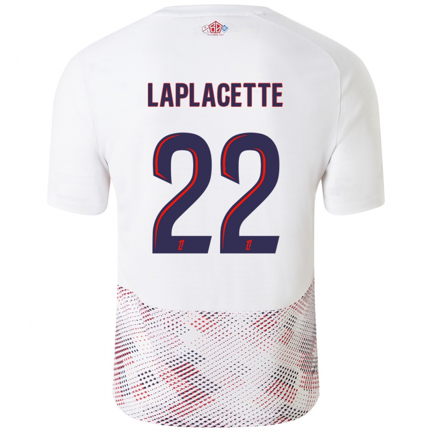 Niño Camiseta Tess Laplacette #22 Blanco Azul Real 2ª Equipación 2024/25 La Camisa Argentina