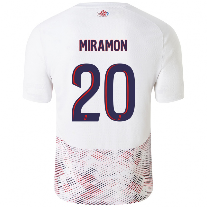 Niño Camiseta Ignacio Miramón #20 Blanco Azul Real 2ª Equipación 2024/25 La Camisa Argentina