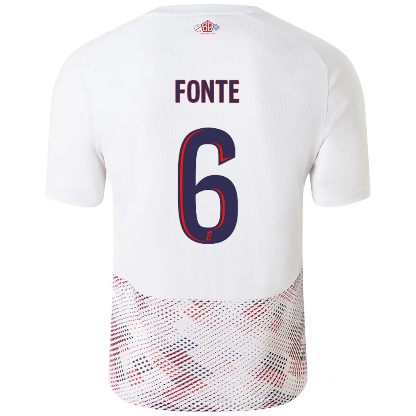 Niño Camiseta Jose Fonte #6 Blanco Azul Real 2ª Equipación 2024/25 La Camisa Argentina