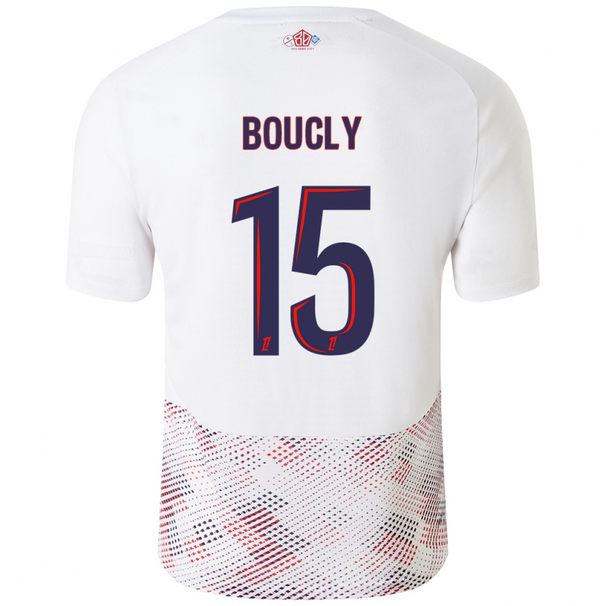 Niño Camiseta Maite Boucly #15 Blanco Azul Real 2ª Equipación 2024/25 La Camisa Argentina