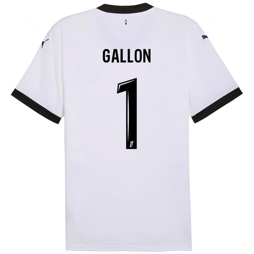 Niño Camiseta Gauthier Gallon #1 Blanco Negro 2ª Equipación 2024/25 La Camisa Argentina