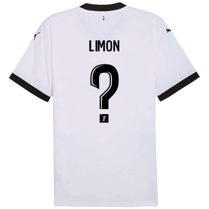 Niño Camiseta Paolo Limon #0 Blanco Negro 2ª Equipación 2024/25 La Camisa Argentina