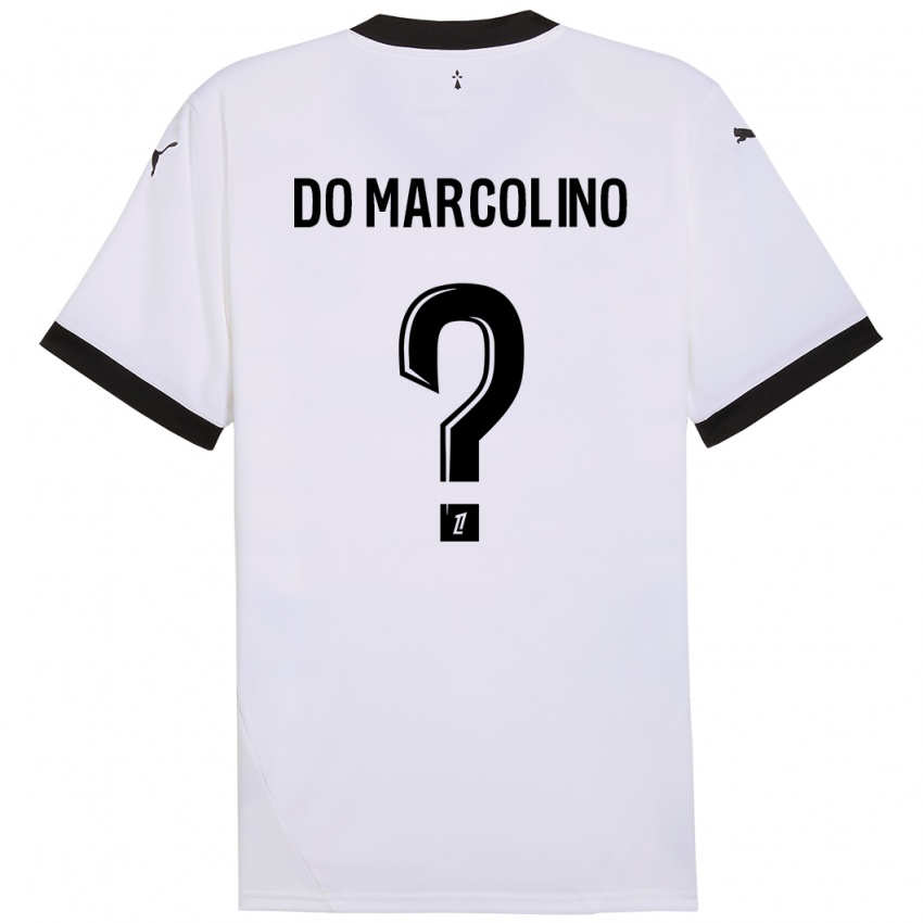 Niño Camiseta Arsène Do Marcolino #0 Blanco Negro 2ª Equipación 2024/25 La Camisa Argentina