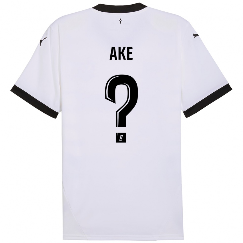 Niño Camiseta Junior Ake #0 Blanco Negro 2ª Equipación 2024/25 La Camisa Argentina