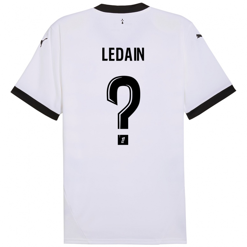 Niño Camiseta Samuel Ledain #0 Blanco Negro 2ª Equipación 2024/25 La Camisa Argentina