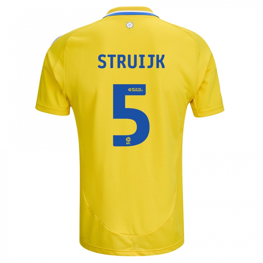 Niño Camiseta Pascal Struijk #5 Amarillo Azul 2ª Equipación 2024/25 La Camisa Argentina