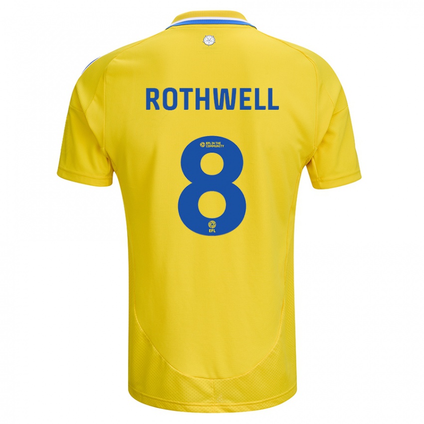 Niño Camiseta Joe Rothwell #8 Amarillo Azul 2ª Equipación 2024/25 La Camisa Argentina