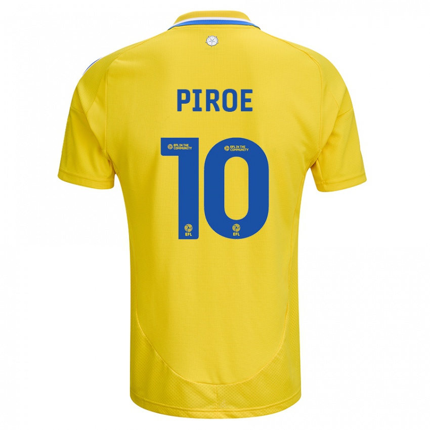 Niño Camiseta Joël Piroe #10 Amarillo Azul 2ª Equipación 2024/25 La Camisa Argentina