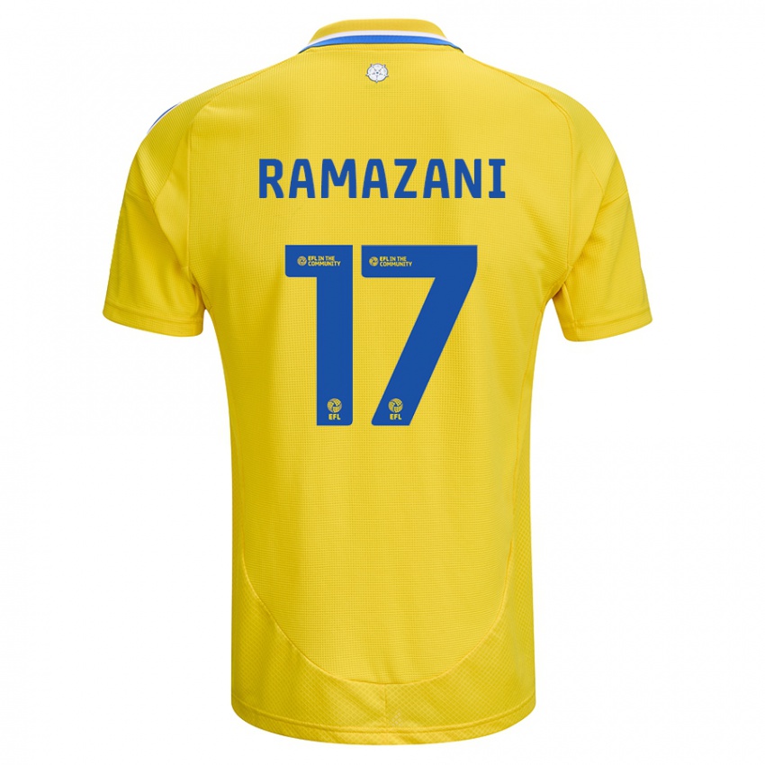 Niño Camiseta Largie Ramazani #17 Amarillo Azul 2ª Equipación 2024/25 La Camisa Argentina