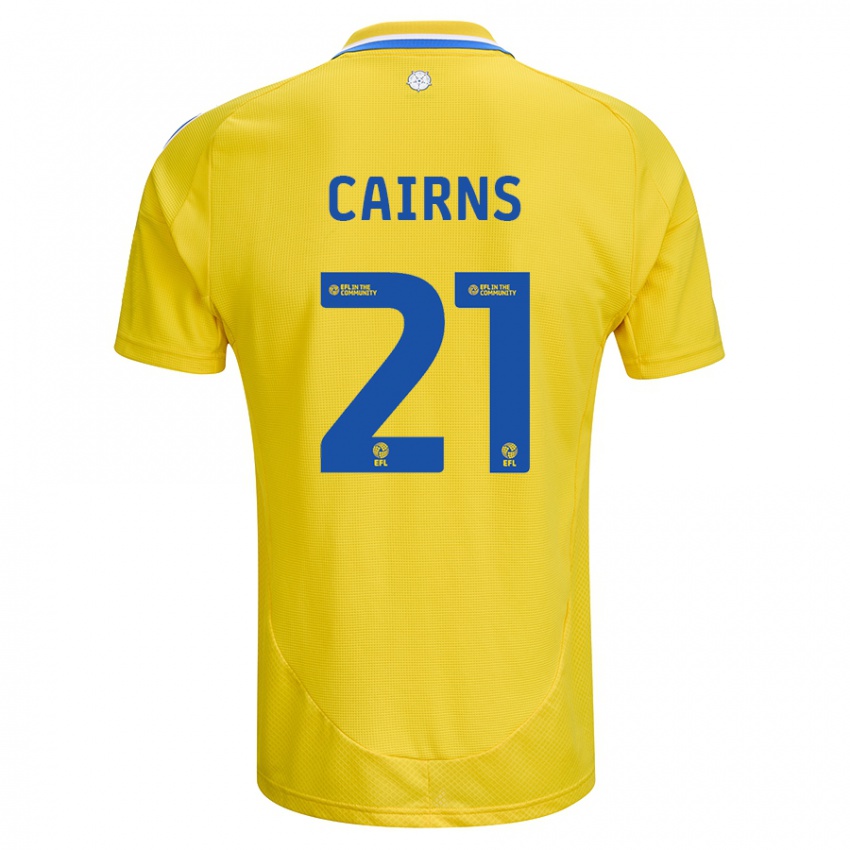 Niño Camiseta Alex Cairns #21 Amarillo Azul 2ª Equipación 2024/25 La Camisa Argentina