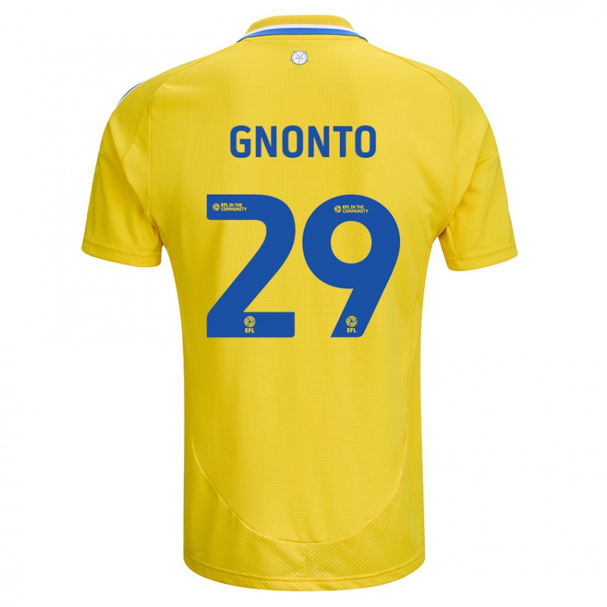 Niño Camiseta Wilfried Gnonto #29 Amarillo Azul 2ª Equipación 2024/25 La Camisa Argentina