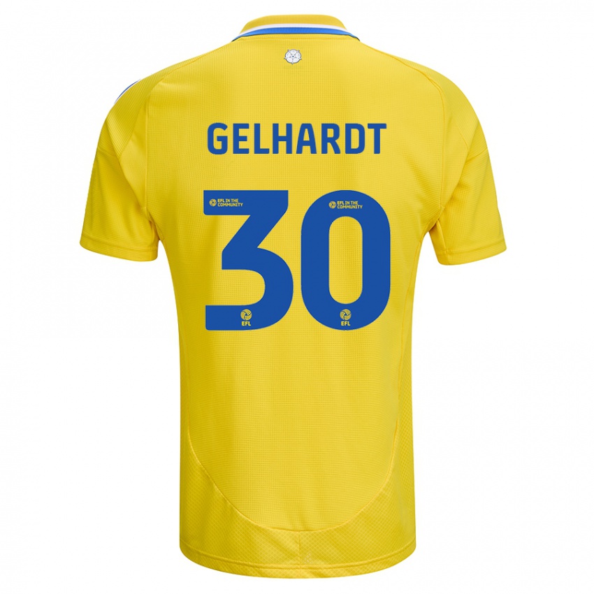 Niño Camiseta Joe Gelhardt #30 Amarillo Azul 2ª Equipación 2024/25 La Camisa Argentina