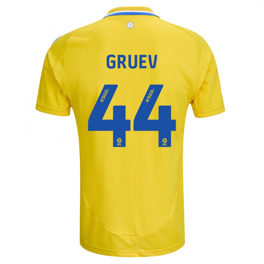 Niño Camiseta Ilia Gruev #44 Amarillo Azul 2ª Equipación 2024/25 La Camisa Argentina