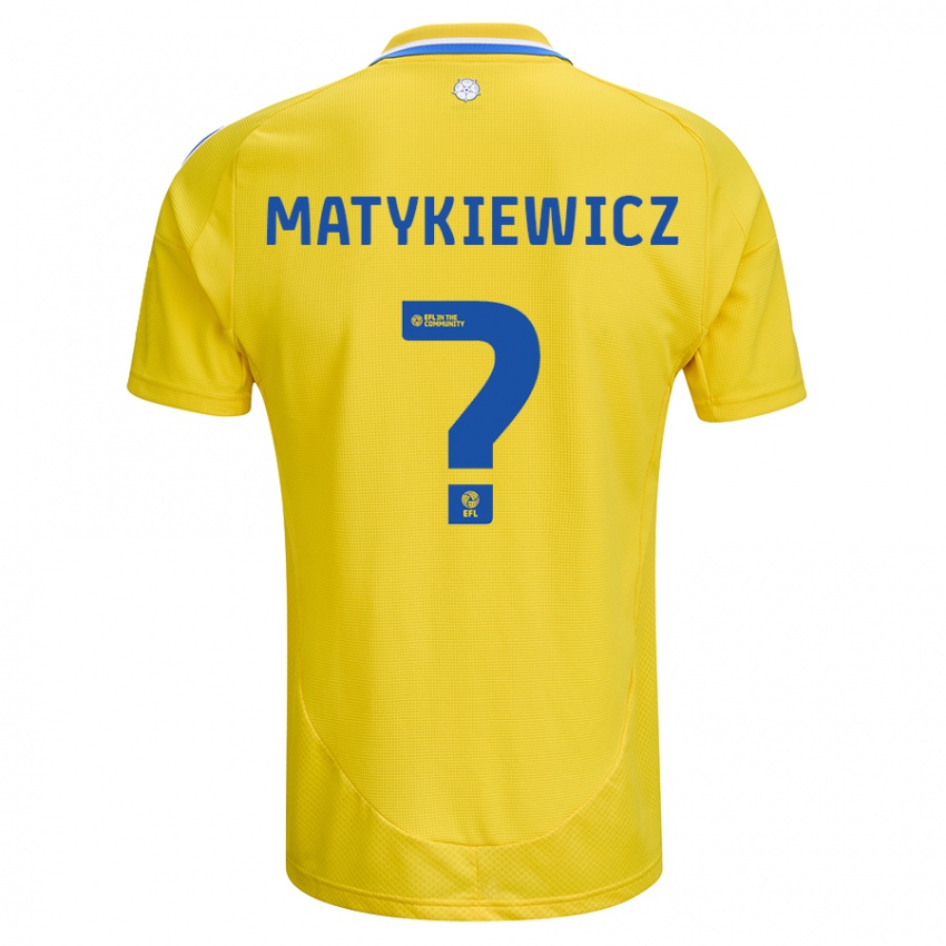 Niño Camiseta Luke Matykiewicz #0 Amarillo Azul 2ª Equipación 2024/25 La Camisa Argentina