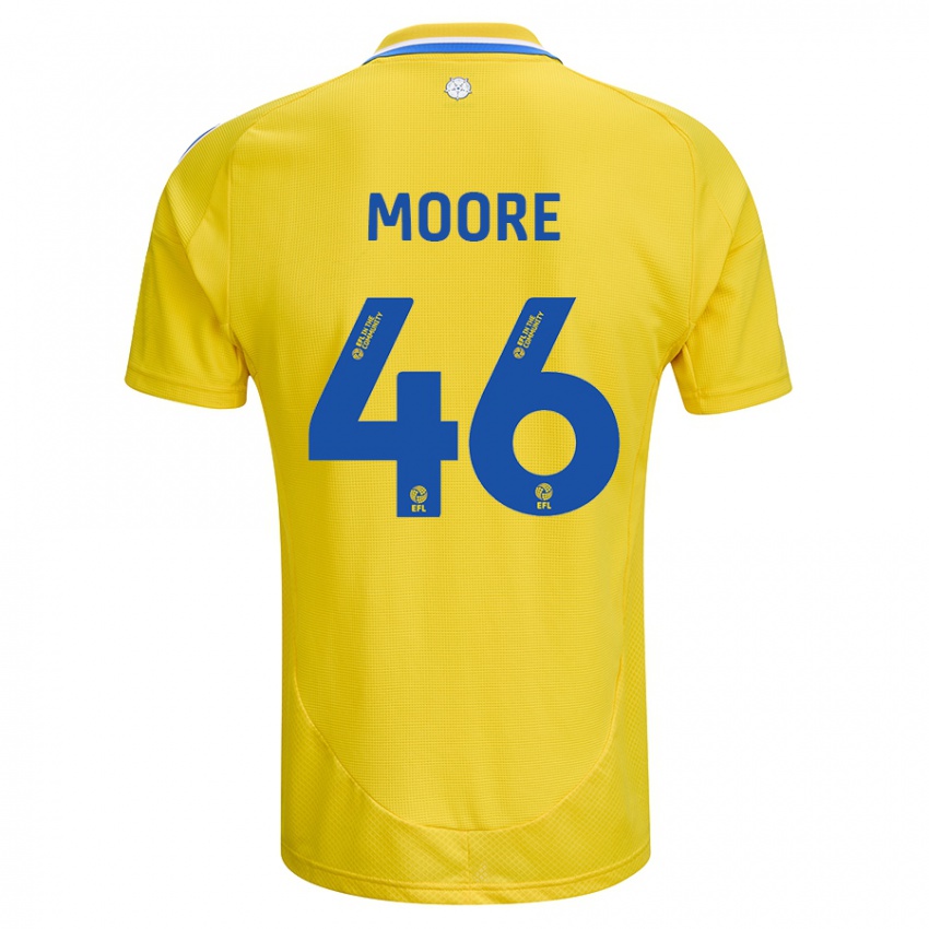 Niño Camiseta Kris Moore #46 Amarillo Azul 2ª Equipación 2024/25 La Camisa Argentina